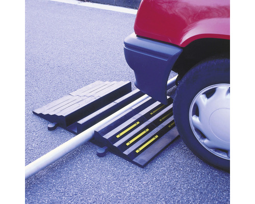 Kabelbrug van speciaal massief rubber met 2 kabelkanalen, 855 mm