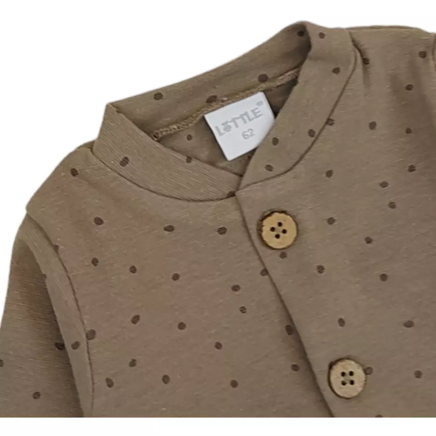 LITTLE Strampler Dream Big dots khaki