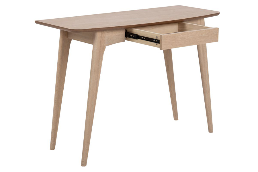 Woodstock skrivebord Hvitoljet eikefinér. 105x45 cm.