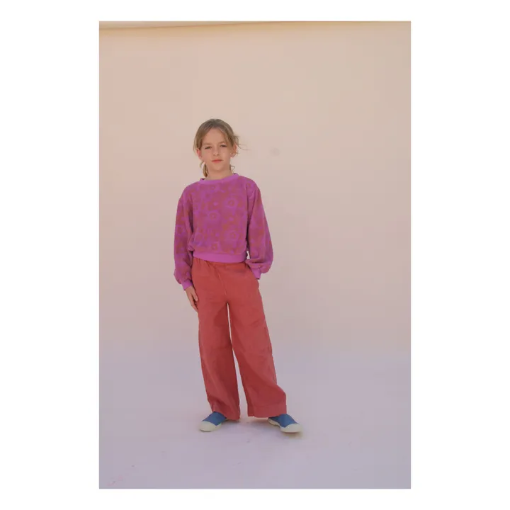Longlivethequeen Pantalon Ample Lin | Vieux Rose