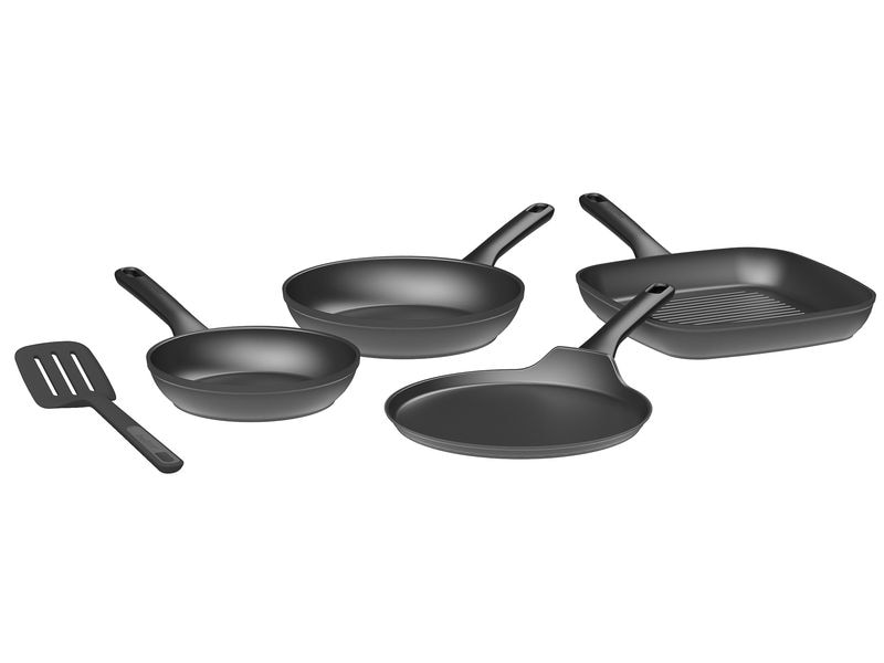 BergHOFF Pfannen-Set HELIX AH, 4-teilig Pfannen-Set mit Wender
