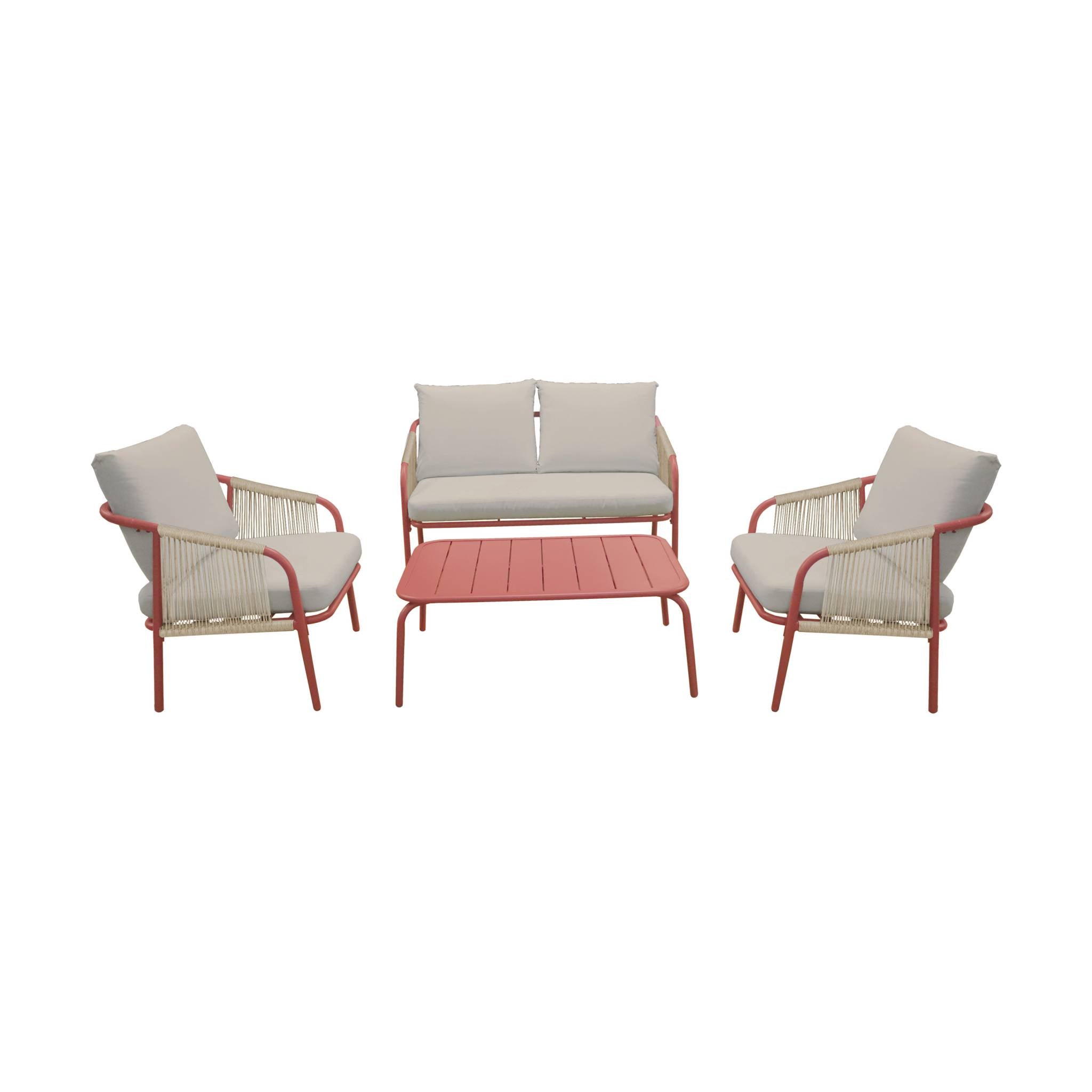 sweeek - Loungeset van staal, 4 personen