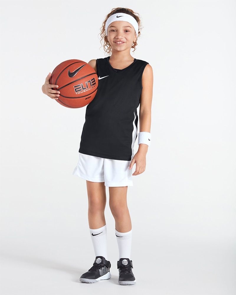 Maillot de basket reversible Nike Team Noir & Blanc pour enfant