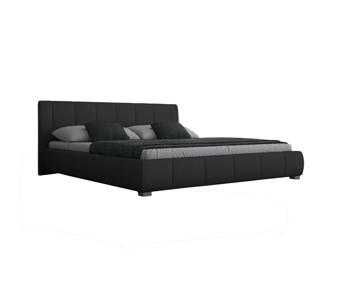 Sedex Bett Luna 160x200cm Kunstleder schwarz