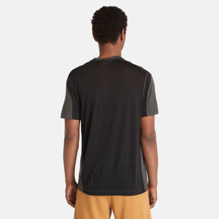 Camiseta Timberland x Icebreaker Merino ZoneKnit para homem na cor cinza escuro.