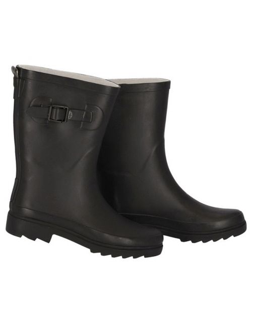 Xq Footwear Dames Regenlaars Riem Rubber Zwart - Laarzen