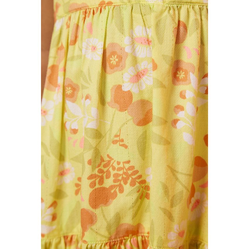 Robe à bretelles imprimé fleurs pour bébé fille - Blanc