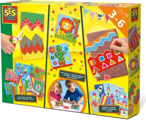 SES Creative - Ik Leer Knippen - Knutselpakket - Veilig - Voor Kinderen 3 Jaar