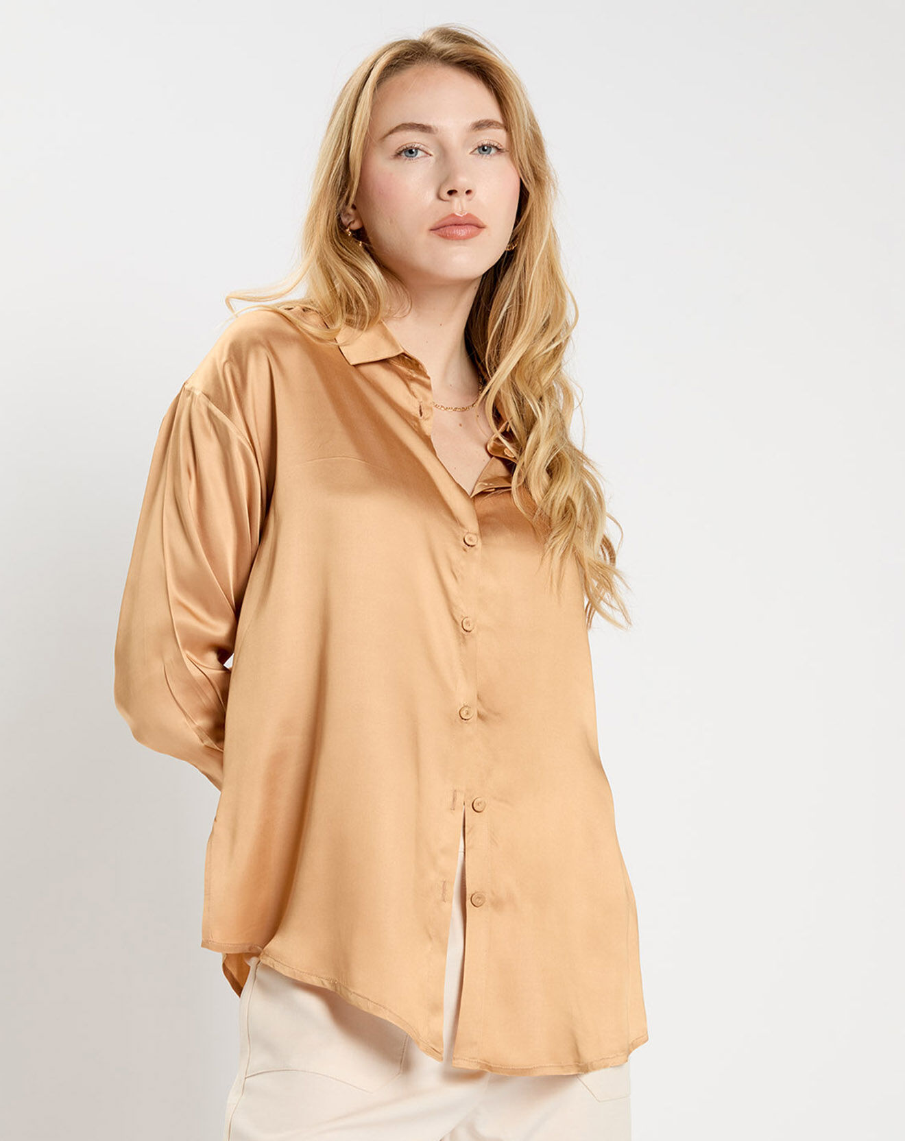 Lauren Vidal Chemise satinée Soon désert