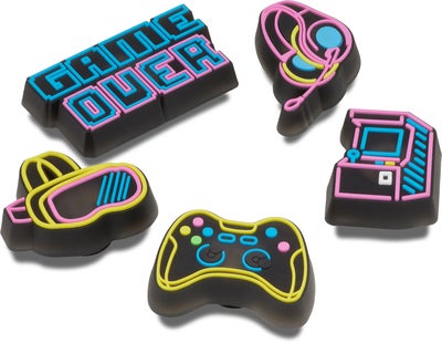 Crocs Jibbitz Lights Up Neon Gamer 5-Pakk