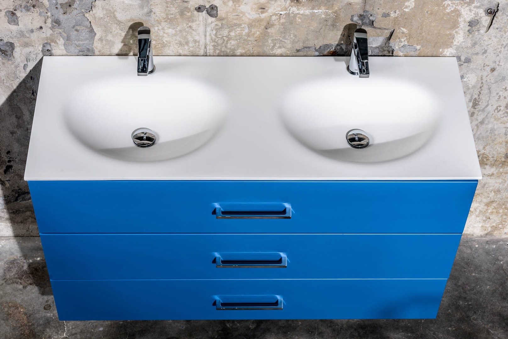 Mondiaz Moon inbouw wastafel solid surface 120cm zonder kraangaten talc