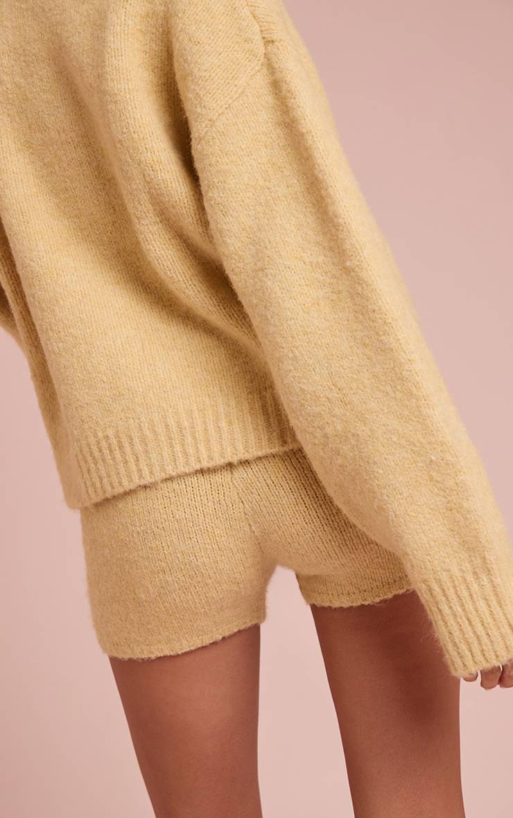 Butter Cream Short Mini En Maille Brossée