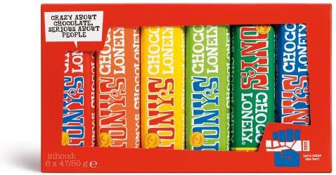 Tony's Chocolonely proeverijtje klein 6 reepjes 47 gr