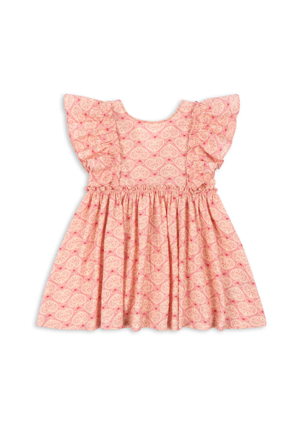 Ava bow kjole - lacy pink - 2Y