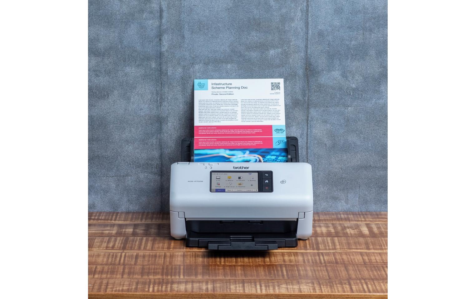 Dokumentenscanner ADS-4700W<br>Professioneller Dokumentenscanner mit LAN und WLAN