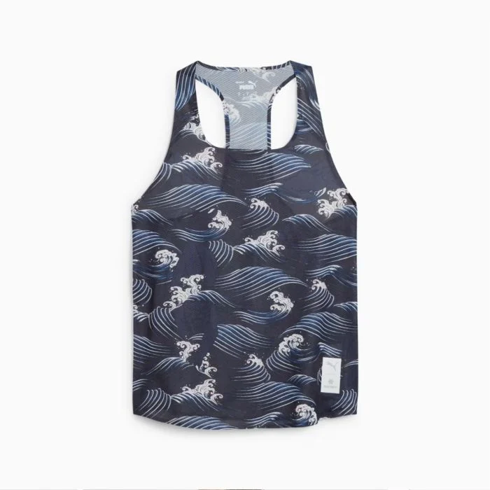 Puma Dame Singletter Singlet AOP Saysky Blå