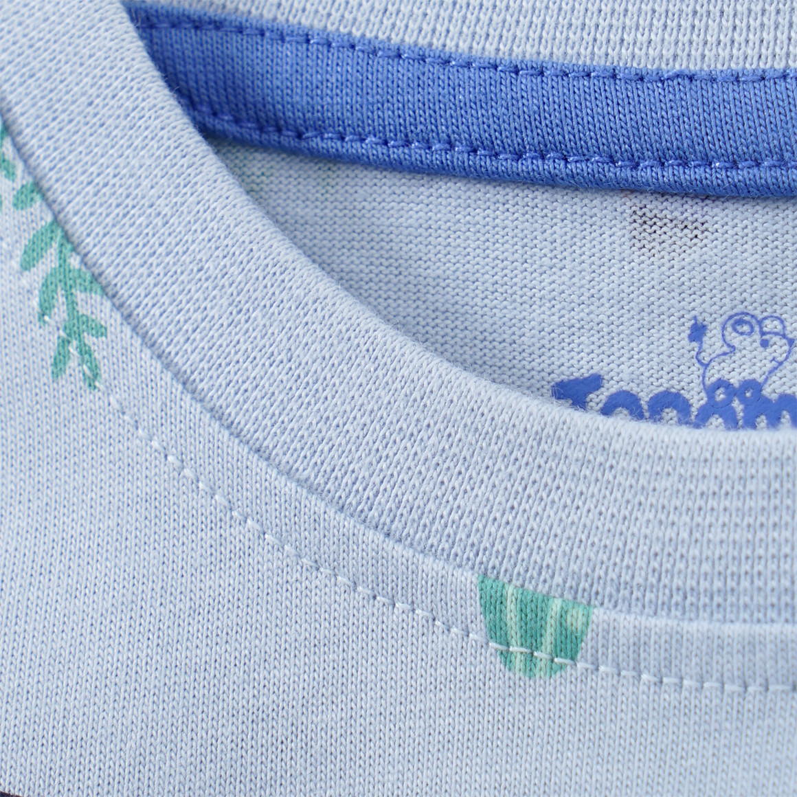 Topomini Baby Schlafanzug mit Dino-Motiven hellblau / bunt