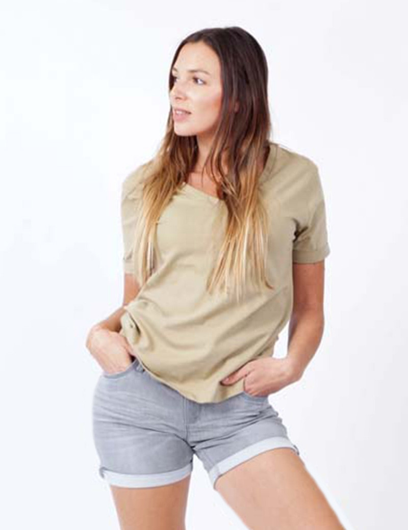GERTRUDE&GASTON T-SHIRT ANDREA COL V SAND