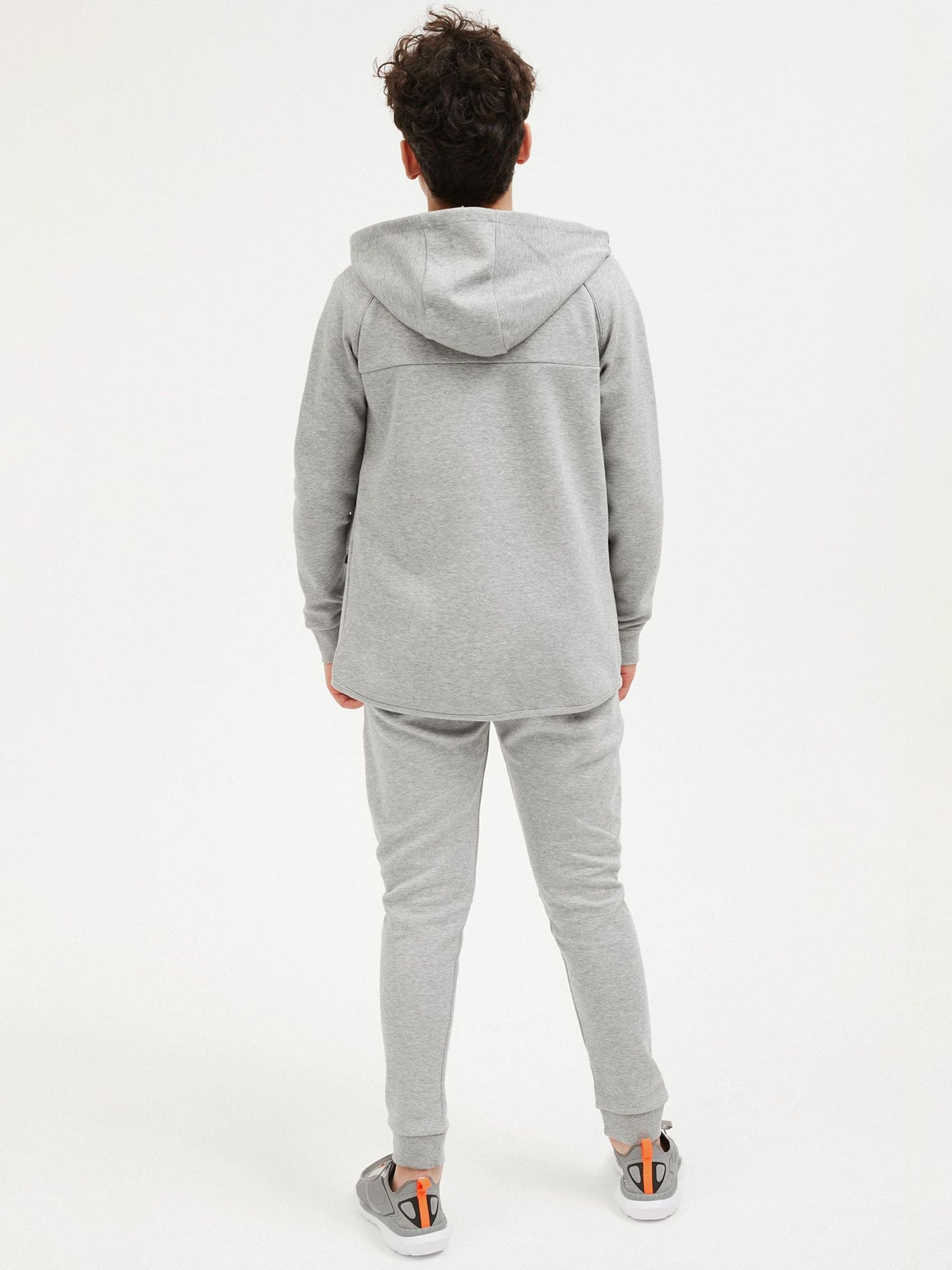Grijs gemêleerd - Tech Sportswear hoodie met doorlopende rits (3-16 jr)