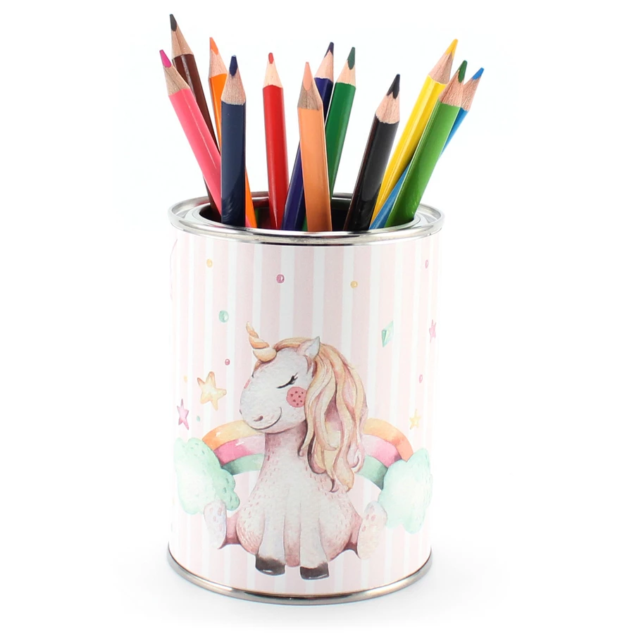 Nikima Stiftebecher Einhorn rosa weiß - Kinder Stifteköcher Stiftehalter rosa