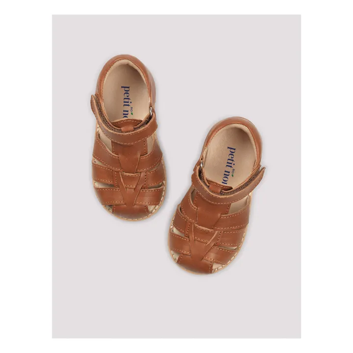 Petit Nord Sandales Scratchs Classic | Cognac