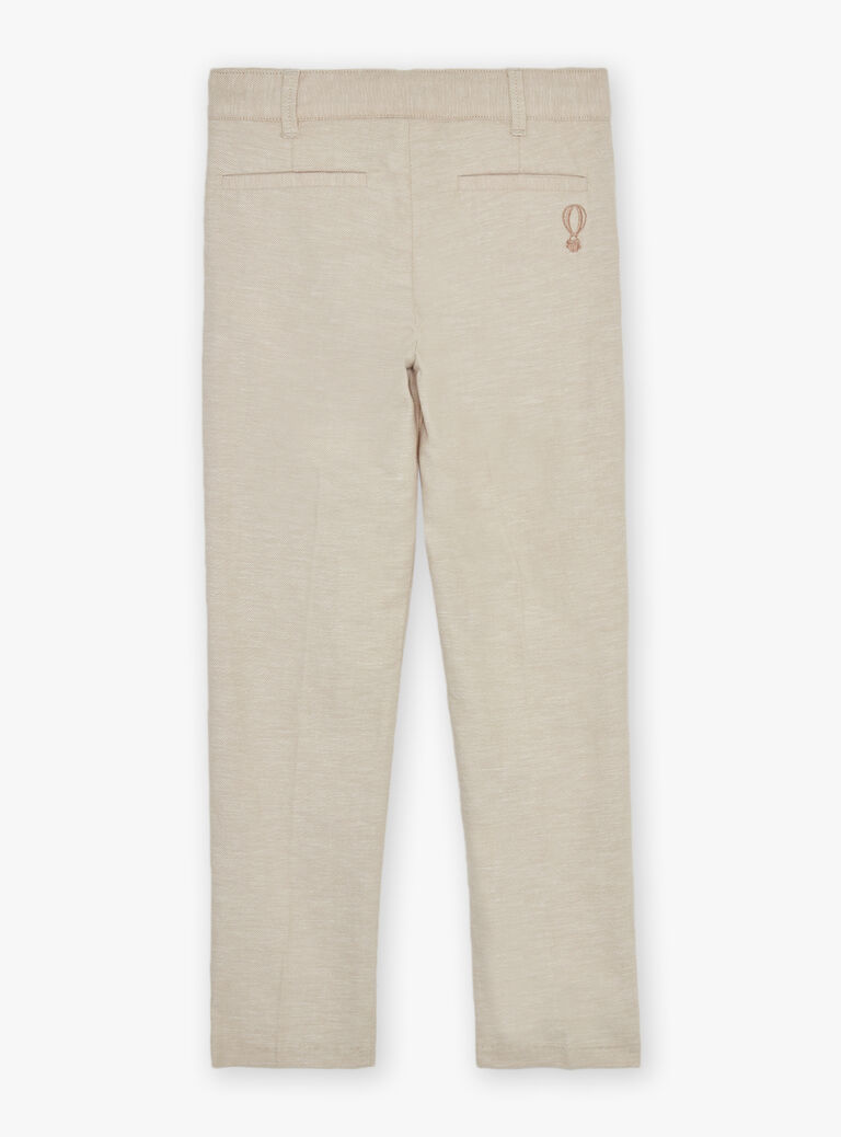 Pantalon beige en lin