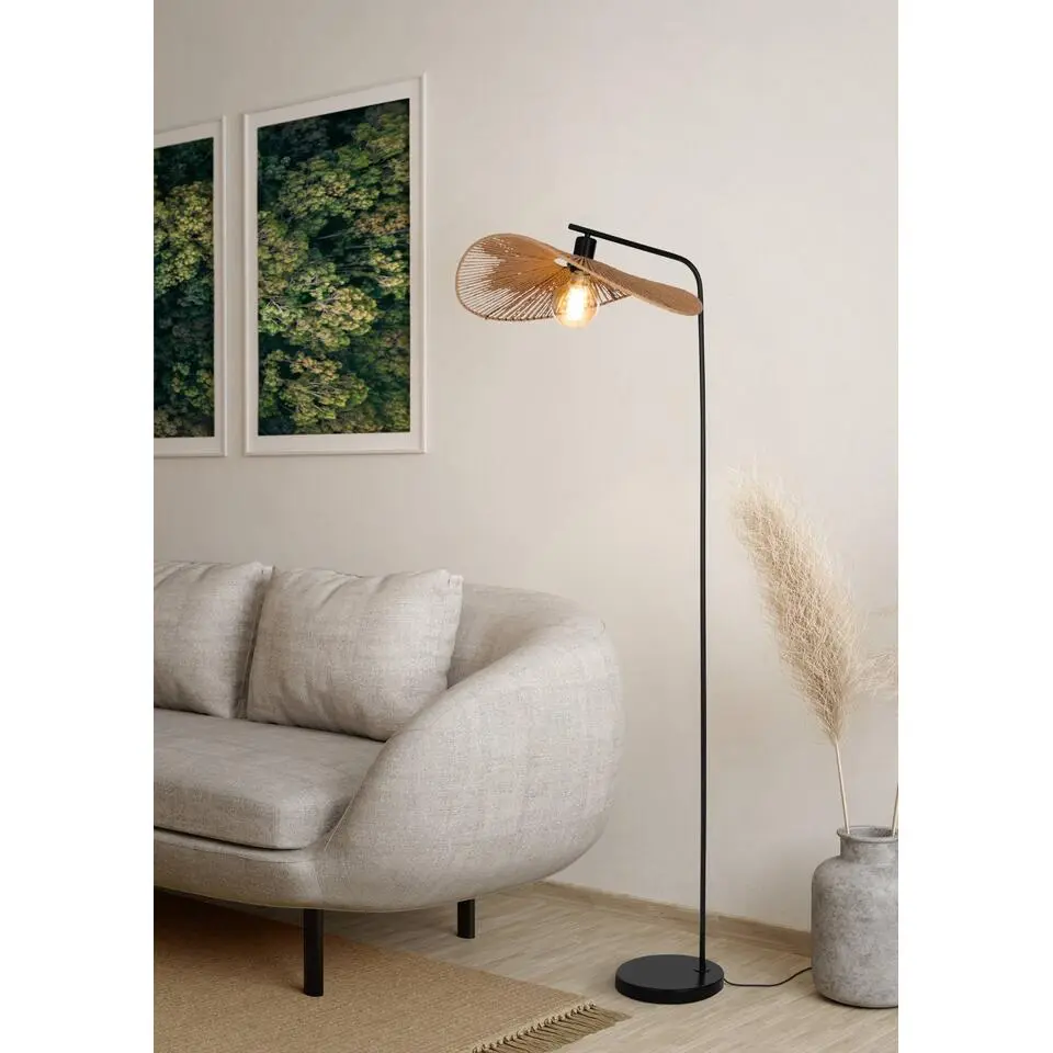 EGLO Siruela Vloerlamp - E27 - H 160 cm - Papier - Natuur