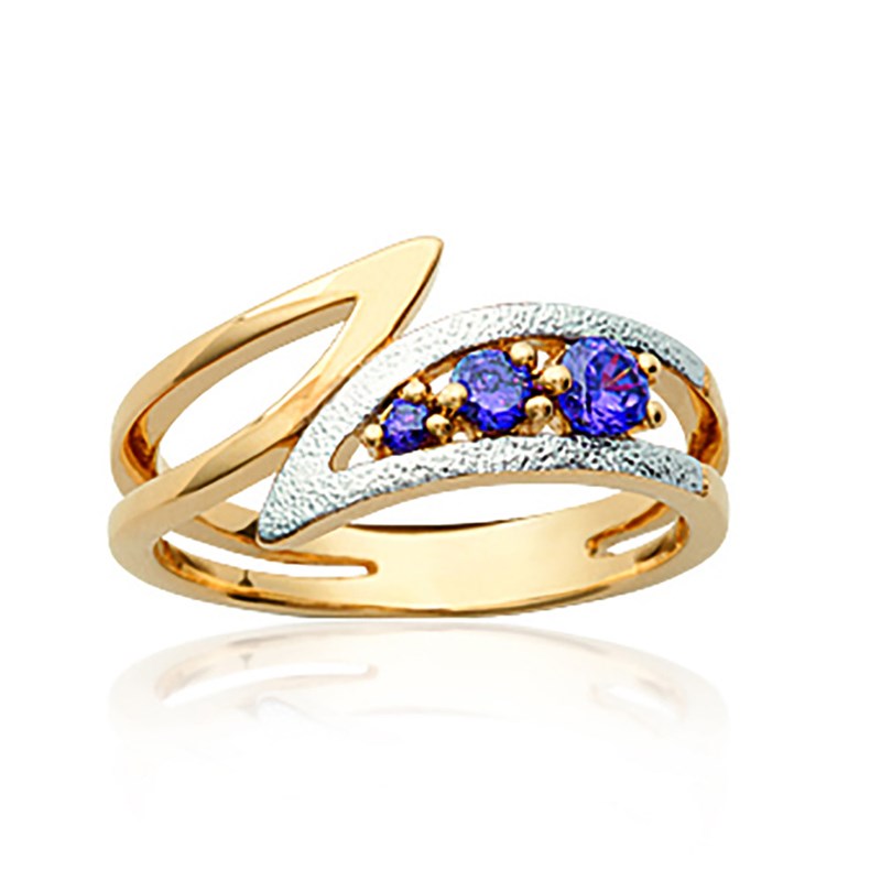 Bague Femme - Plaqué Or - Oxyde de zirconium