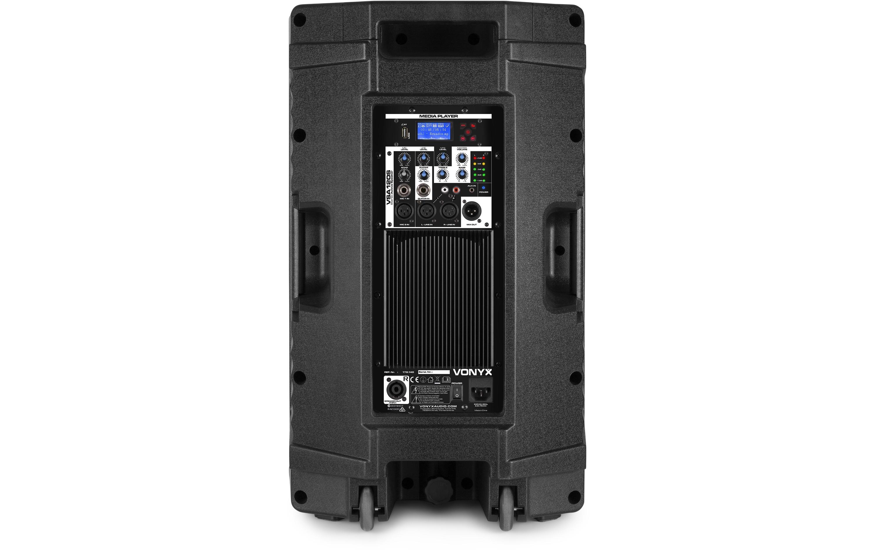 Lautsprecher VSA120S 400W Paar<br>Aktiv-Lautsprecherset mit Bluetooth und Multimedia-Player