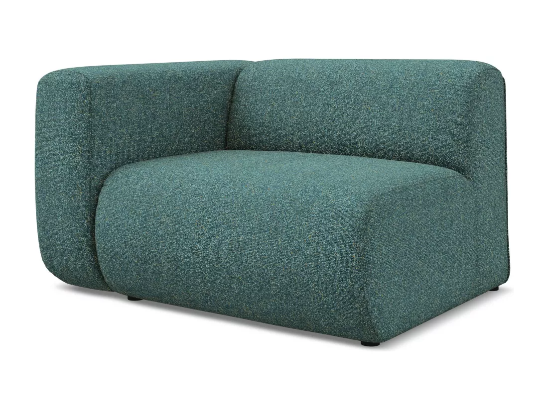 Module avec accoudoirs gauche en tissu texturé - marin - EKAHI