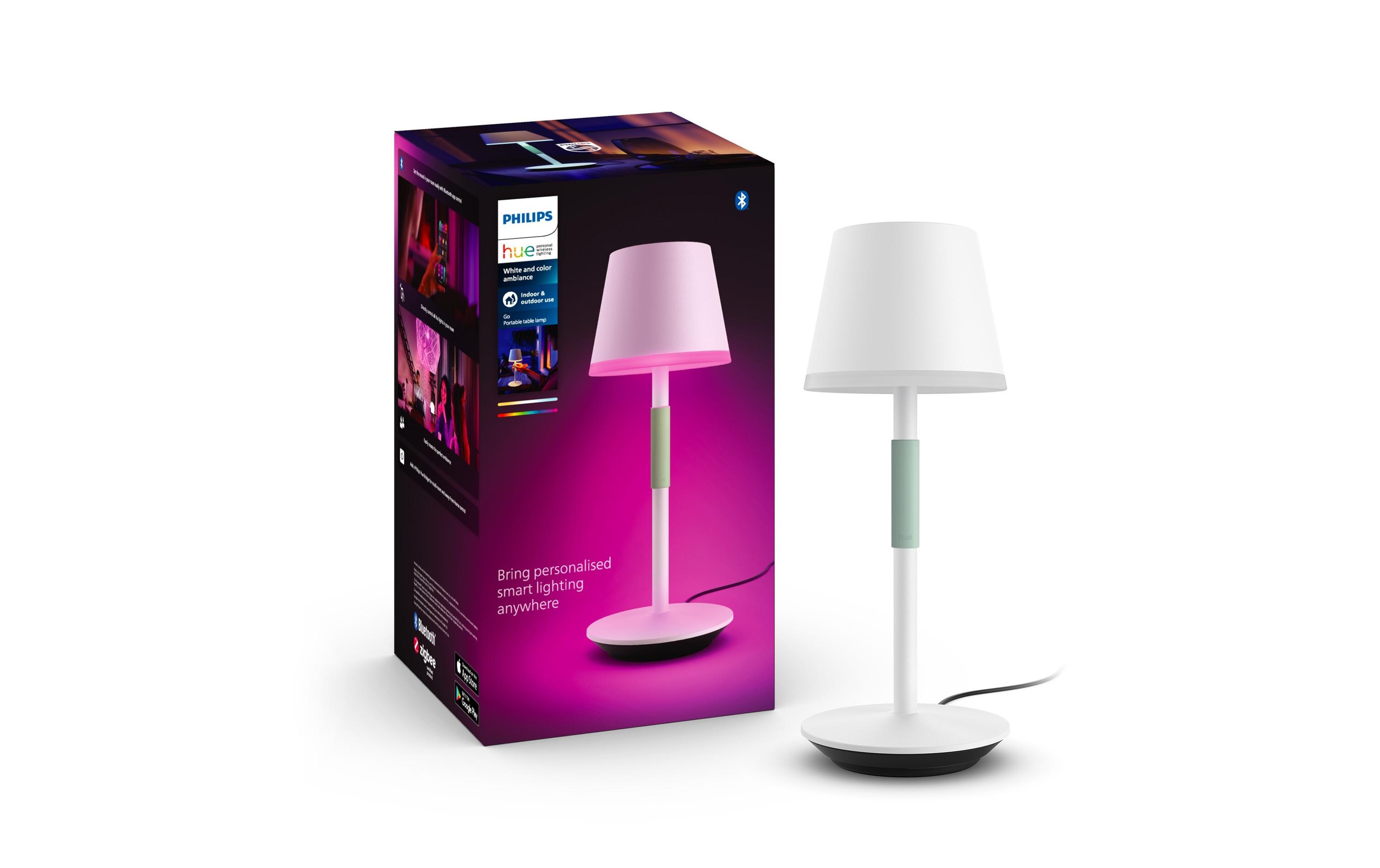 White & Col. Amb. Go Tragbare Tischleuchte weiss 370 lm<br>Tragbare intelligente Tischleuchte für den Aussenbereich (IP54)