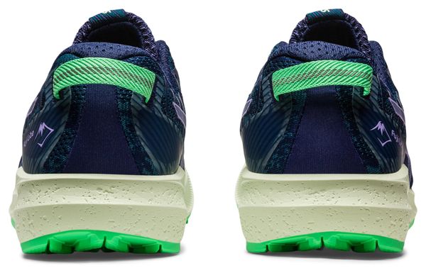 Chaussures de Trail Running Asics Fuji Lite 3 Bleu Vert Femme