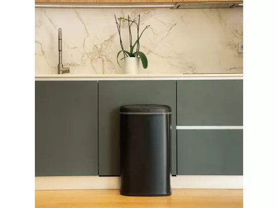 Poubelle de cuisine automatique LOGAN Noir Acier inoxydable 58 L