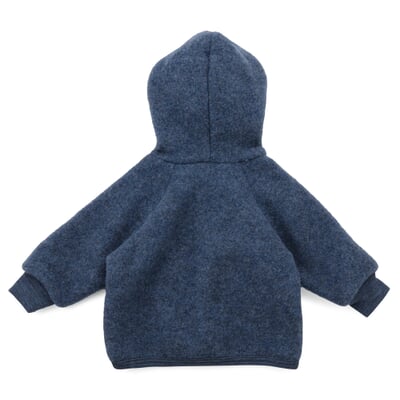 Kinder-Jacke Schurwollfleece, Blaumelange