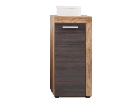 Meuble salle de bain mélaminé noyer. Meuble bas. L - H - P : 36 - 81 - 31 cm