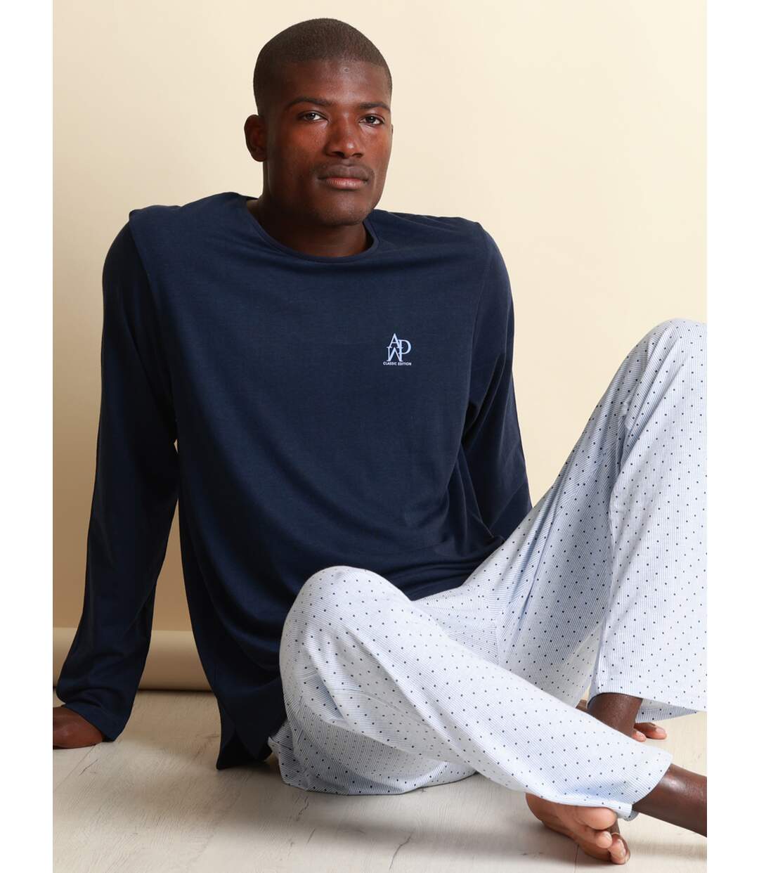 Pyjama pantalon top manches longues Stripes And Dots Admas