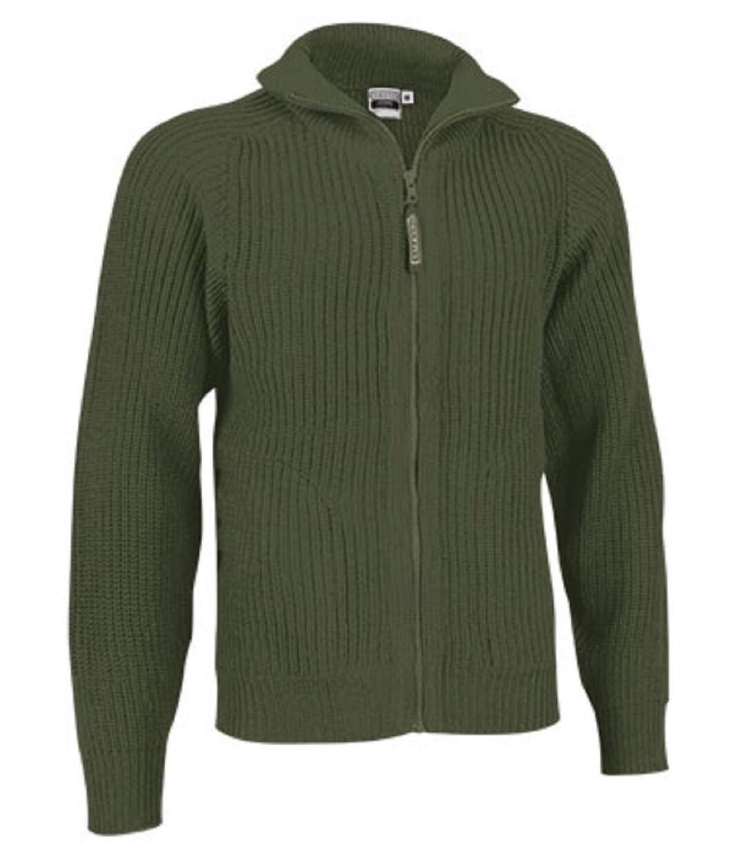 Gilet épais col camionneur - Homme - REF VESPA - vert militaire