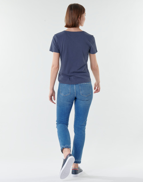 Tommy Jeans - TJW SLIM JERSEY V NECK - Marine