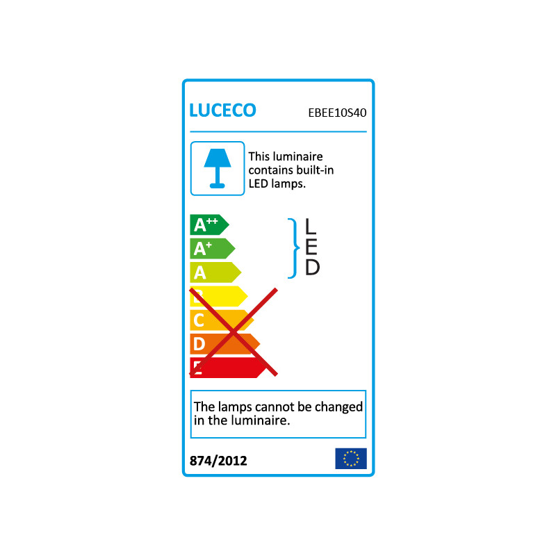 Luceco rond LED buitenlamp zwart/wit IP54 10W 400lm 4000K
