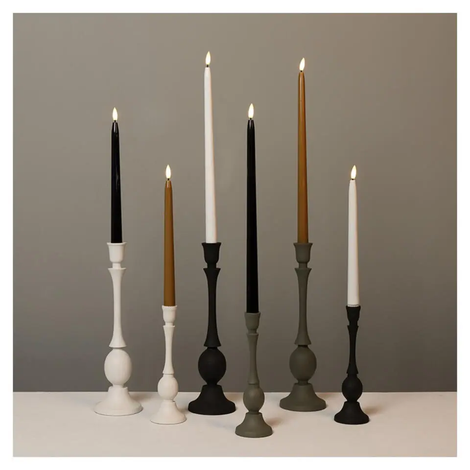 Countryfield Led kaarsen/dinerkaarsen - 2x - creme wit - 28 cm
