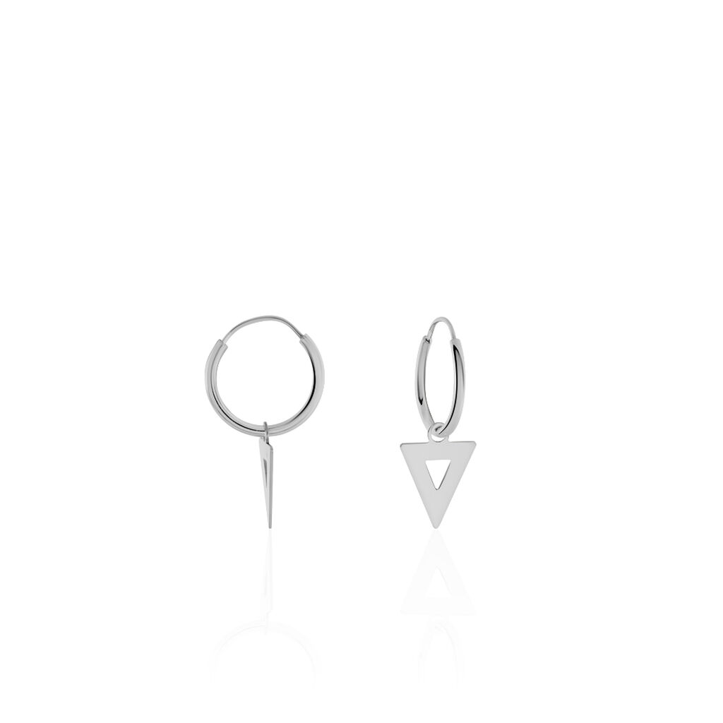 Creoles Elvyn Argent Blanc