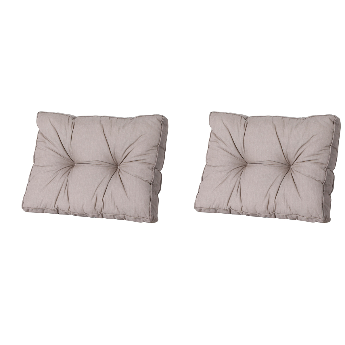 Madison Basic taupe Rugkussen - Set van 2