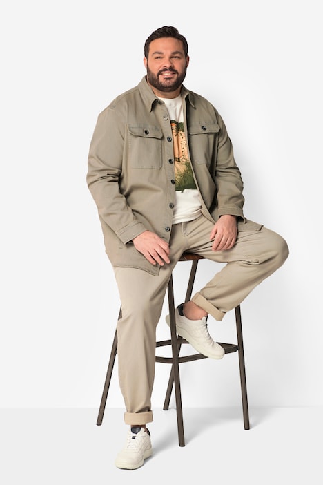 Boston Park Hemdjacke, Langarm, Kentkragen, Brusttaschen