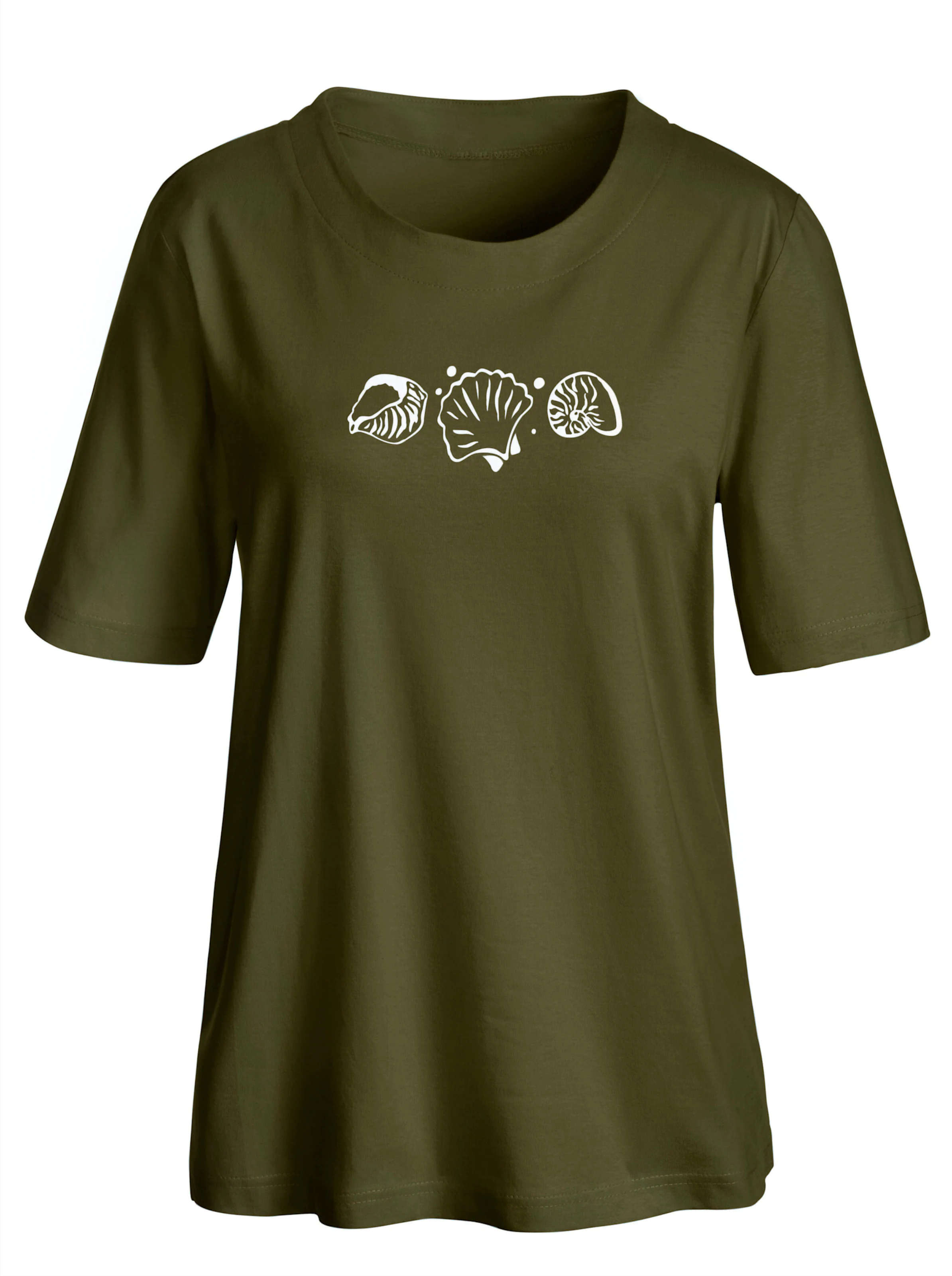 Kurzarmshirt in oliv