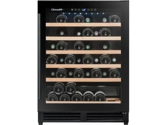 Climadiff CBU51S2B, Vin køleboks, Indbygget, 51 flaske(r), 120 W, F, Sort