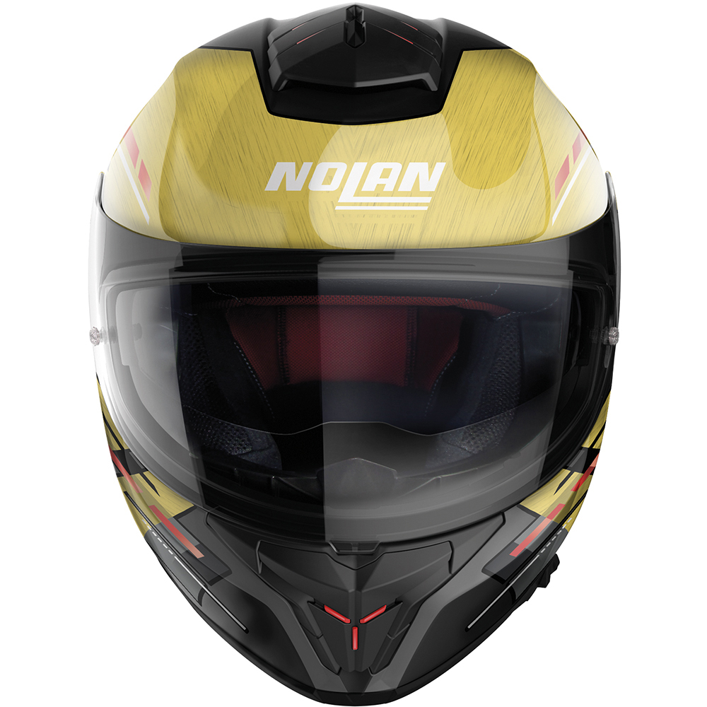 Nolan - Casque N80-8 Meteor N-Com Noir Brillant / Jaune
