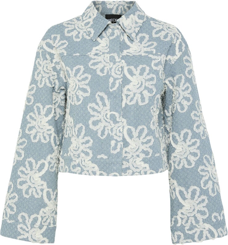 Pieces PCLIBBEY LS DENIM SHIRT JACKET D2D Blå