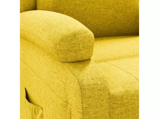 Fauteuil inclinable électrique Jaune Tissu