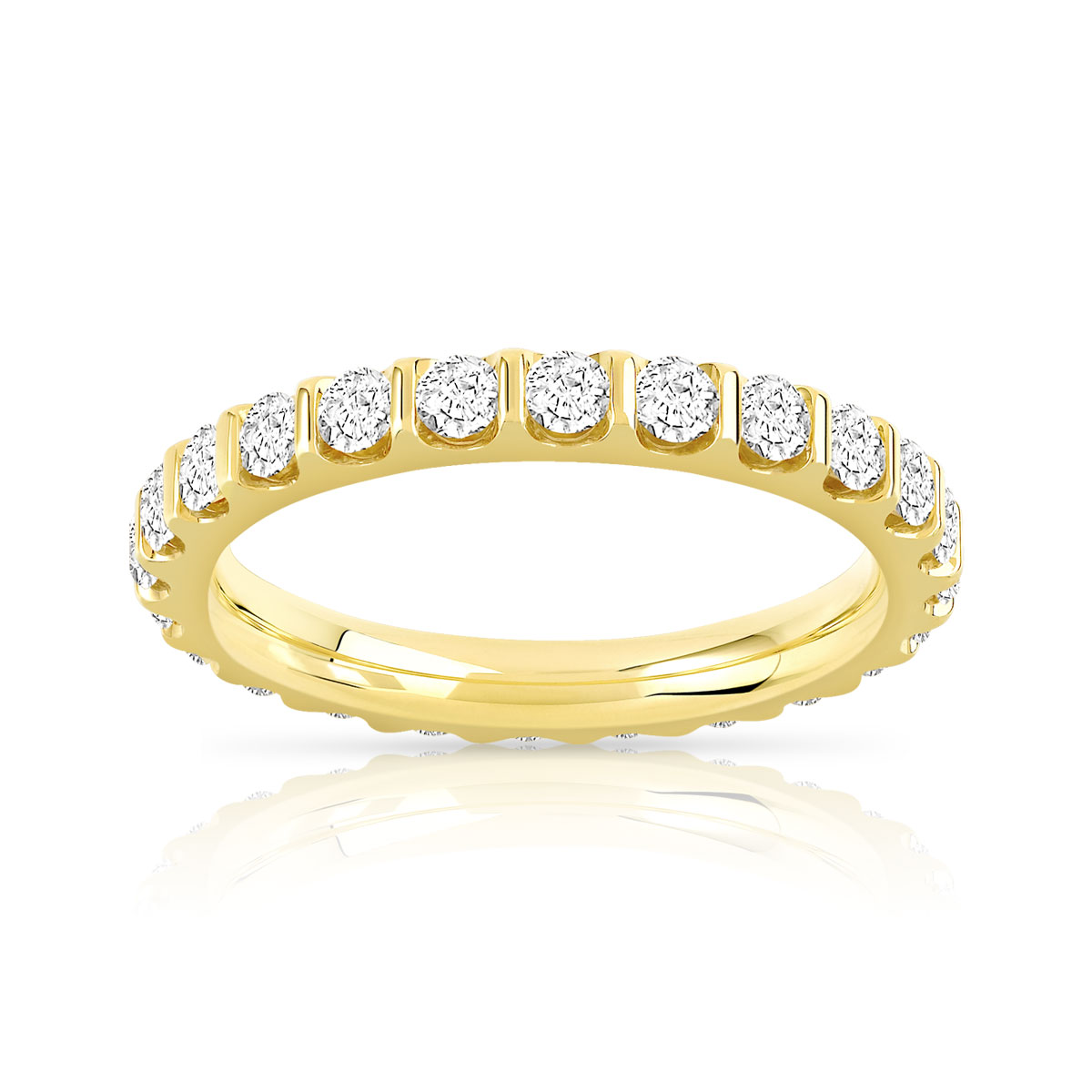Alliance or 750 jaune diamant