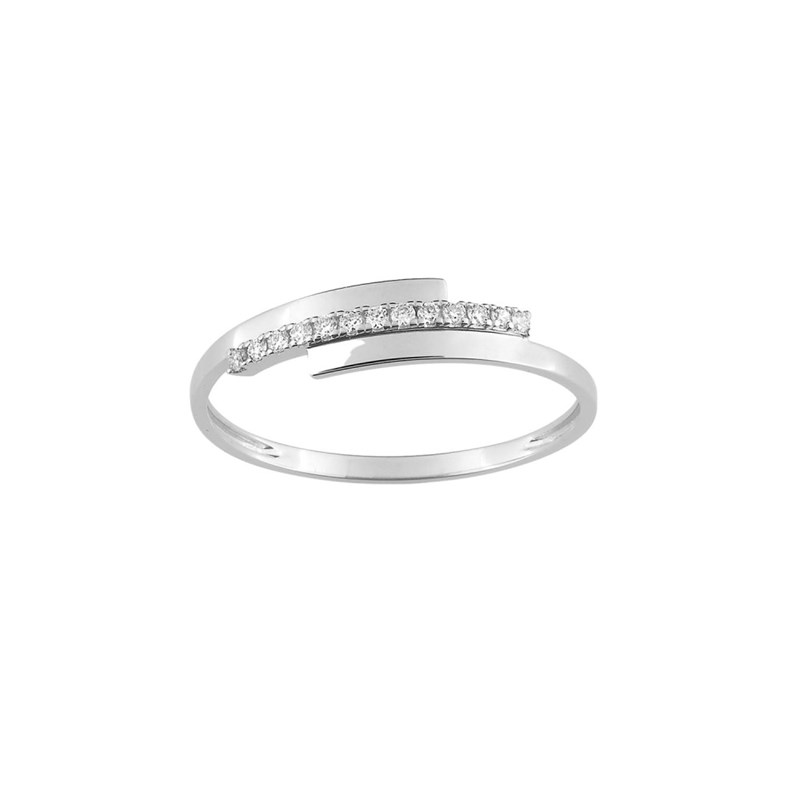 Bague Femme - Or 18 Carats - Diamant 0,07 Carats